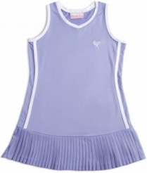 Girls lavender tennis dress with white trim